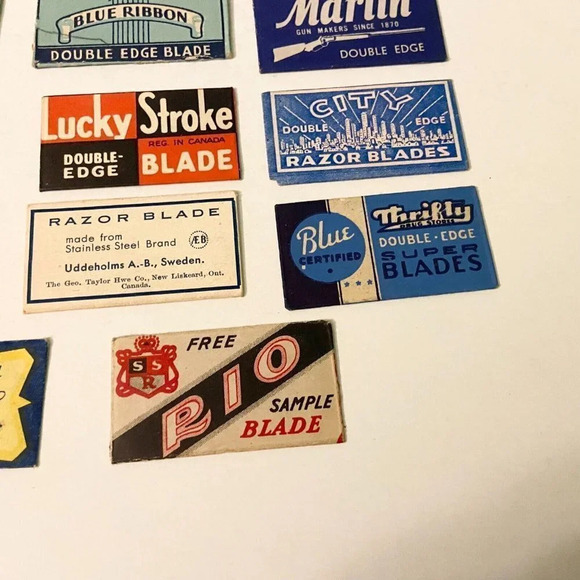 Vintage Mixed Lot of 13 Razor Blades Gillette Marlin Kismet Rio USA Canada - Picture 5 of 10